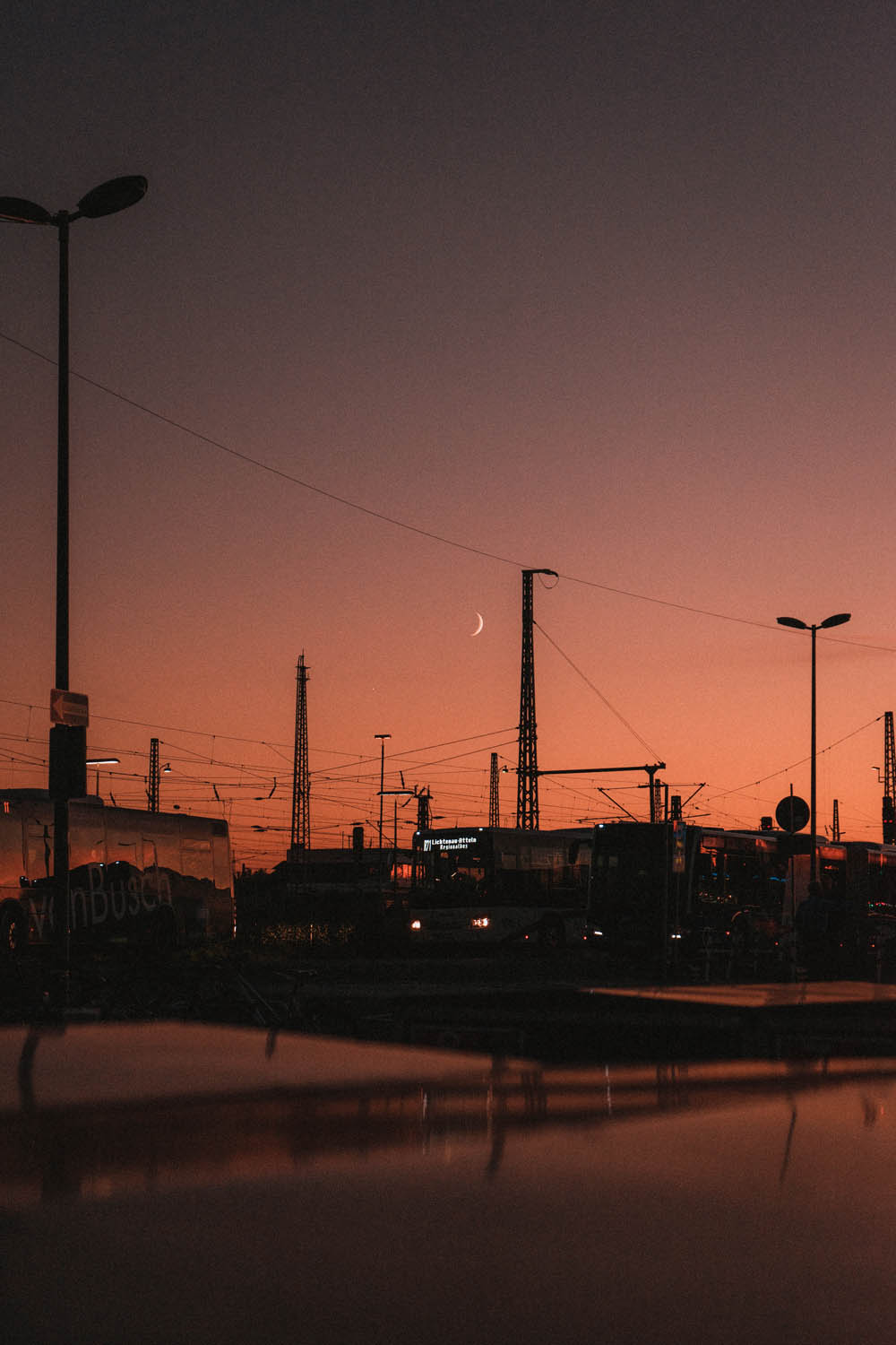 Bus Sonnenuntergang